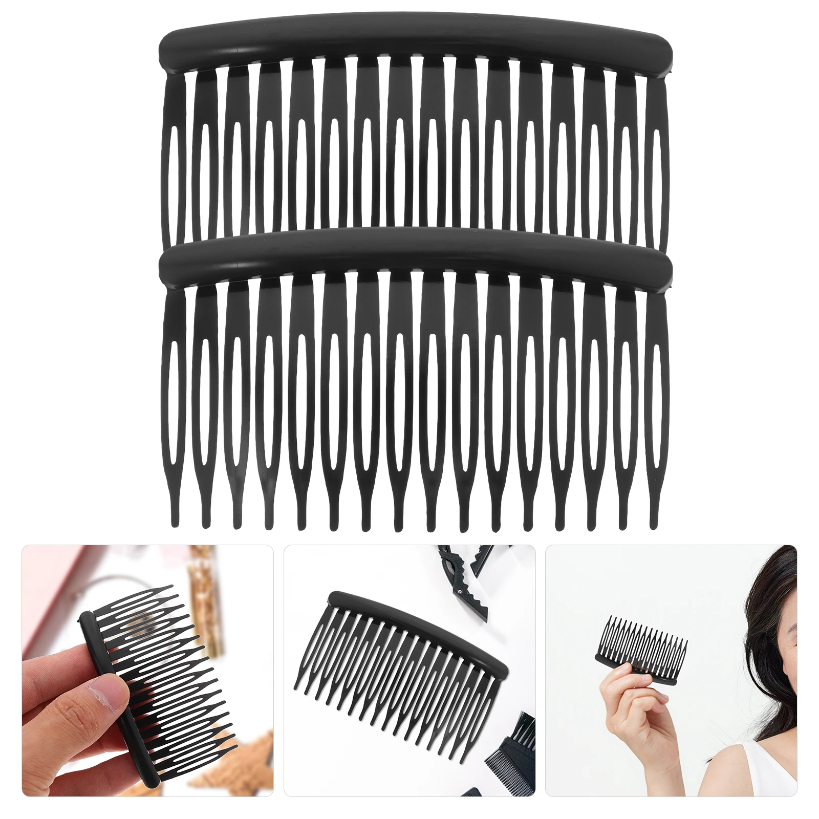 2pcs Plastic Hair Comb for Women 8x5cm Black Durable Easy to Use Stylish Ponytail Holder Clip Combs Small Headgear
2pcs Plastic Hair Comb for Women 8x5cm Black Durable Easy to Use Stylish Ponytail Holder Clip Combs Small Headgear