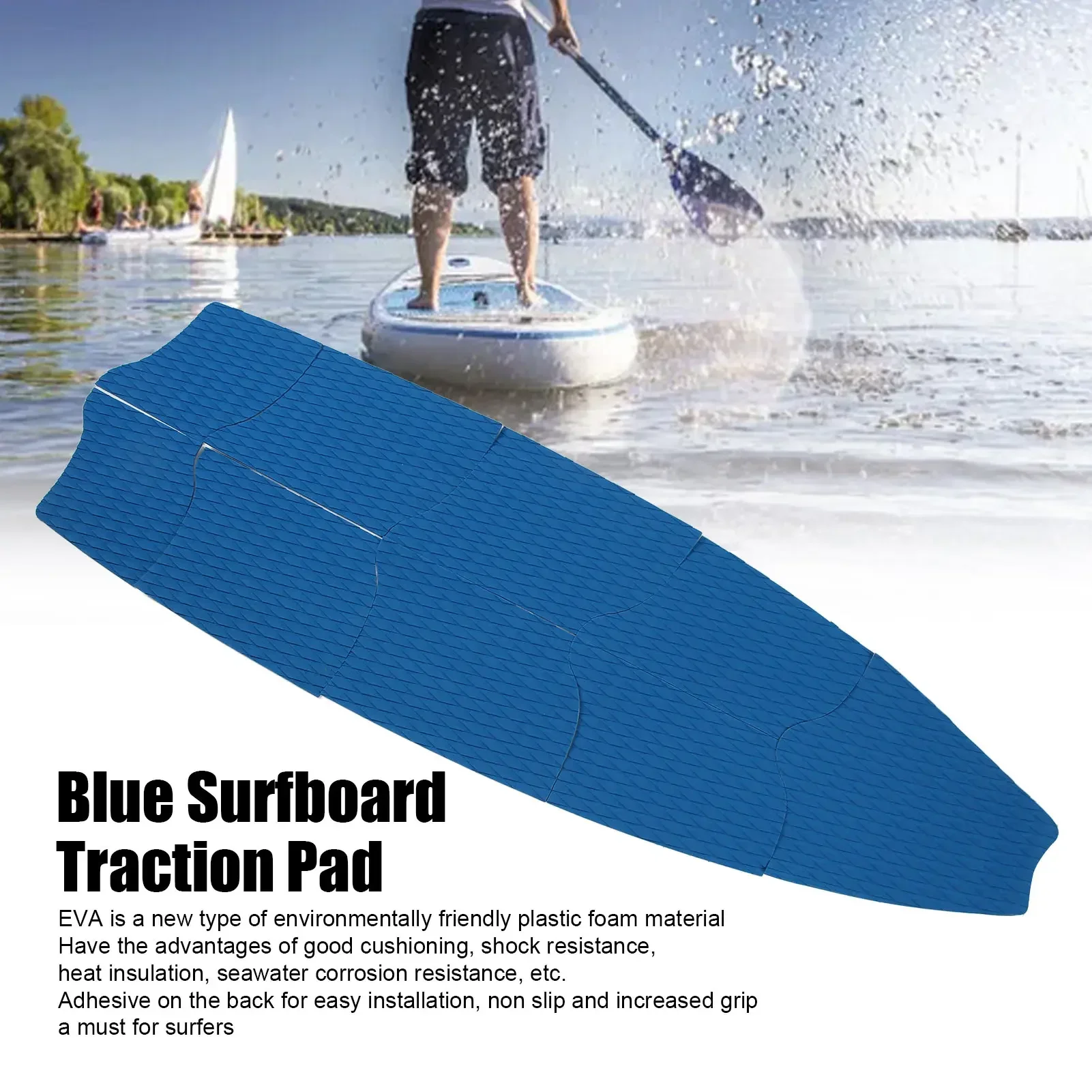 9Pcs Blue Surfboard Traction Pad EVA Paddle Board Traction Pad Anti Slip Deck Mat Surf Accessories
9Pcs Blue Surfboard Traction Pad EVA Paddle Board Traction Pad Anti Slip Deck Mat Surf Accessories