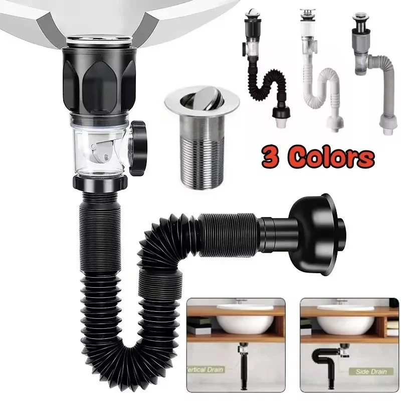Universal Washbasin Flexible Drain Pipe Stretchable Anti Blockage Deodorant Strainer Pipeline Accessories for Bathroom
Universal Washbasin Flexible Drain Pipe Stretchable Anti Blockage Deodorant Strainer Pipeline Accessories for Bathroom