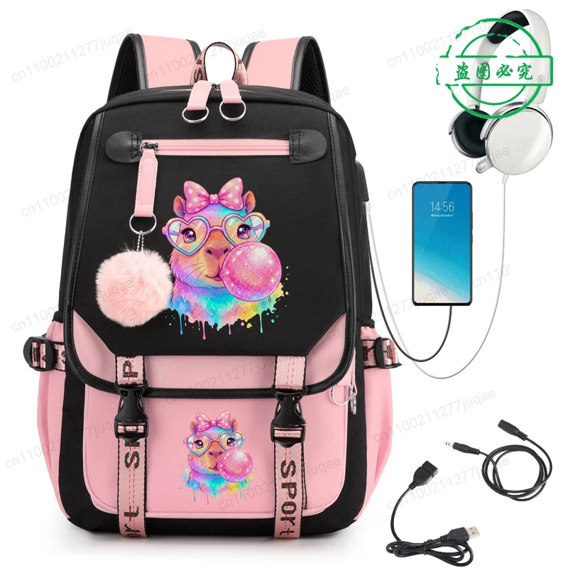 Primary High Class Backpack for Girls Rainbow Capybara Anime Kid Backpack Zipper Large Capacity Bookbag Teen Girl School Bag
Primary High Class Backpack for Girls Rainbow Capybara Anime Kid Backpack Zipper Large Capacity Bookbag Teen Girl School Bag
