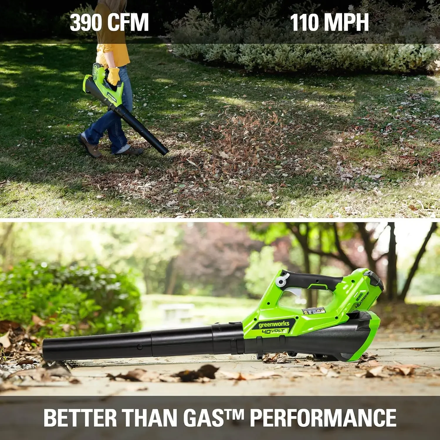 40V (110 MPH / 390 CFM) Cordless Axial Blower, 2.5Ah Battery and Charger Included
40V (110 MPH / 390 CFM) Cordless Axial Blower, 2.5Ah Battery and Charger Included