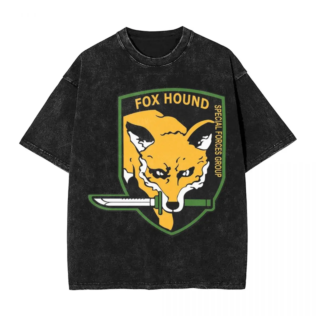 MGS Foxhound SFG Logo Washed T Shirts Streetwear Novelty T-Shirt Metal Gear Solid Video Game Tees for Men Street Summer Tops
MGS Foxhound SFG Logo Washed T Shirts Streetwear Novelty T-Shirt Metal Gear Solid Video Game Tees for Men Street Summer Tops