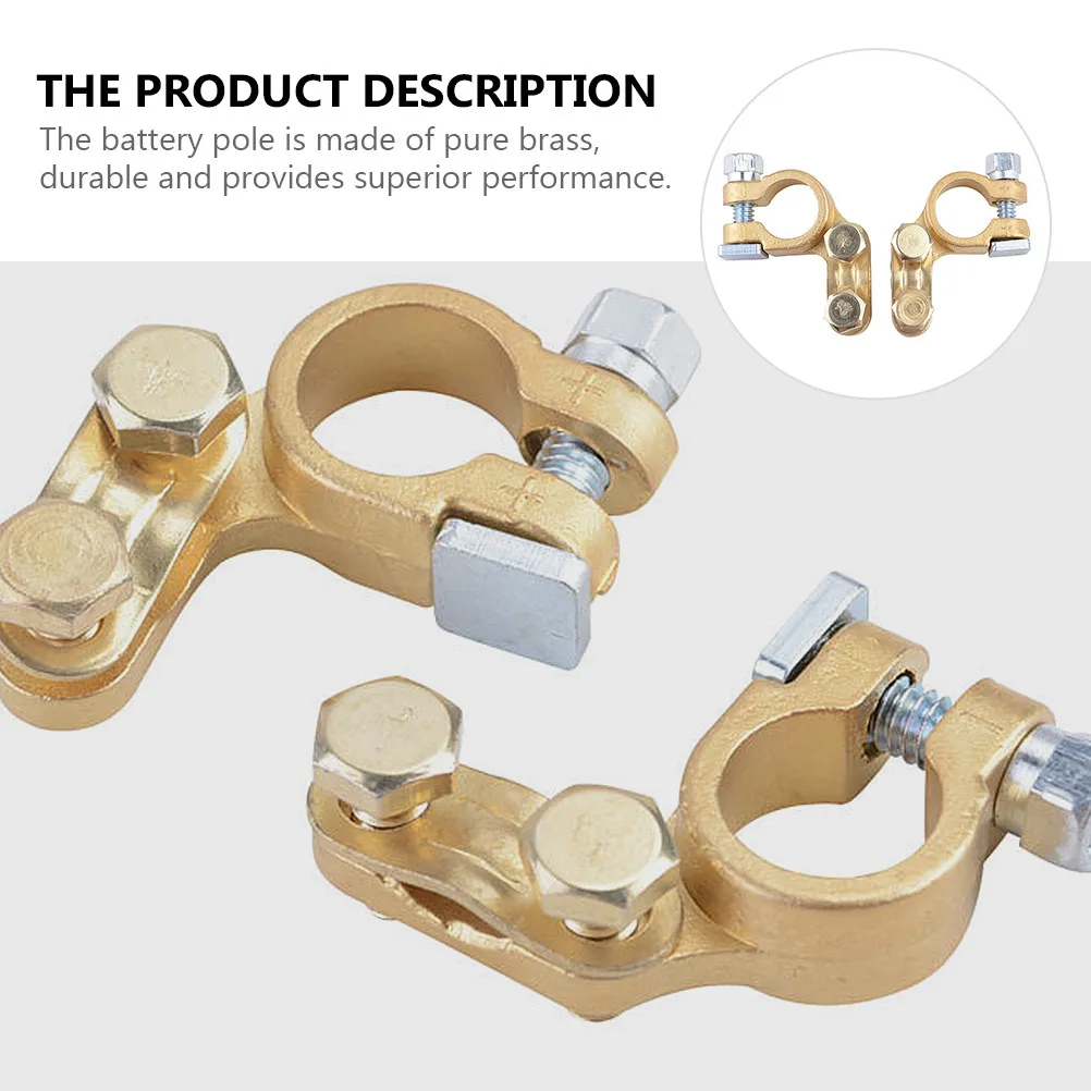1 Pair Terminal Connector Sets Brass Terminal Clamps Universal for Standard Car Batteries Positive Negative Pole
1 Pair Terminal Connector Sets Brass Terminal Clamps Universal for Standard Car Batteries Positive Negative Pole