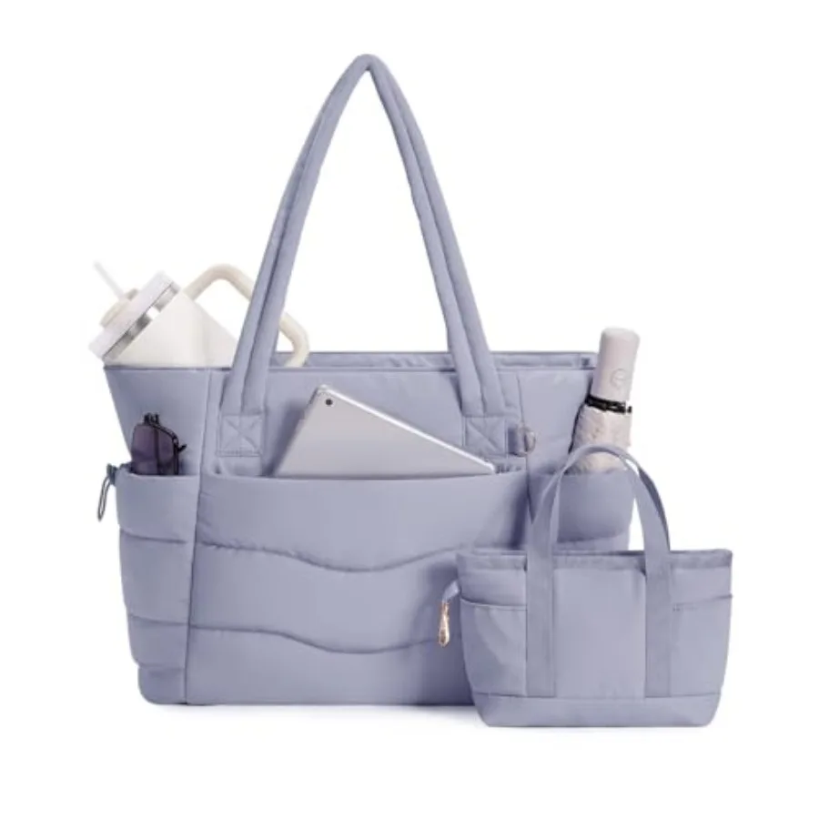 Wandering Nature Work Tote Bag with Cup Holder, Nurse Bag 2 Set, 15.6" Laptop Compartment and Trolley Sleeve for Women, Travel
Wandering Nature Work Tote Bag with Cup Holder, Nurse Bag 2 Set, 15.6" Laptop Compartment and Trolley Sleeve for Women, Travel