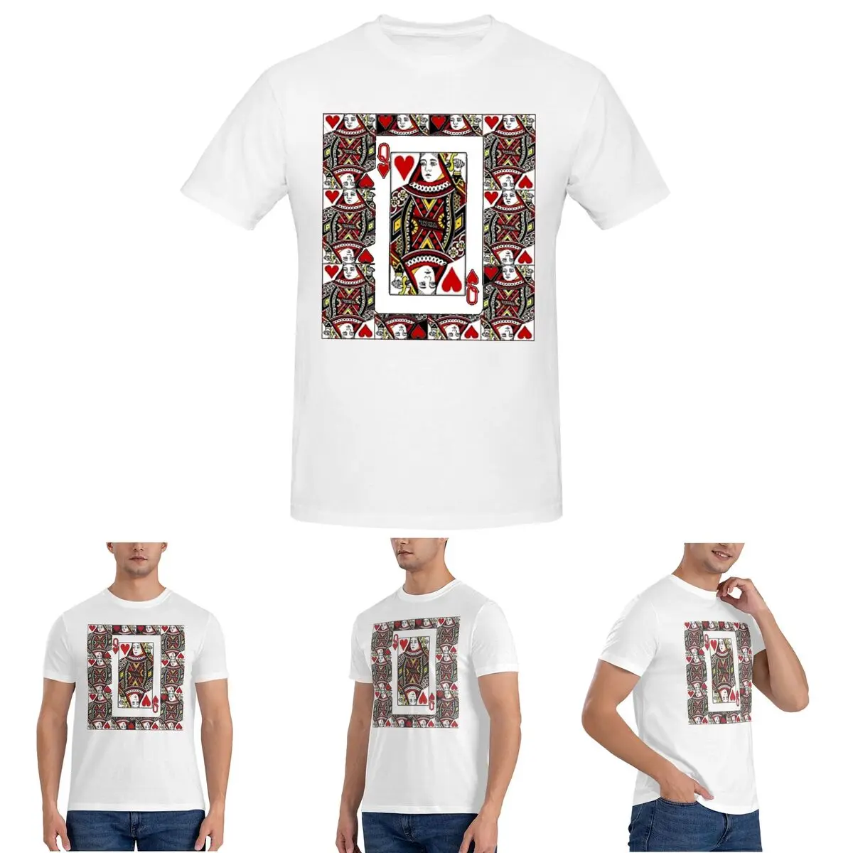 Казино Красная Королева Сердец с узором Белая художественная футболка для мужчин Футболки Мужские футболки Короткие летние топы с круглым вырезом S-6XL
Казино Красная Королева Сердец с узором Белая художественная футболка для мужчин Футболки Мужские футболки Короткие летние топы с круглым вырезом S-6XL