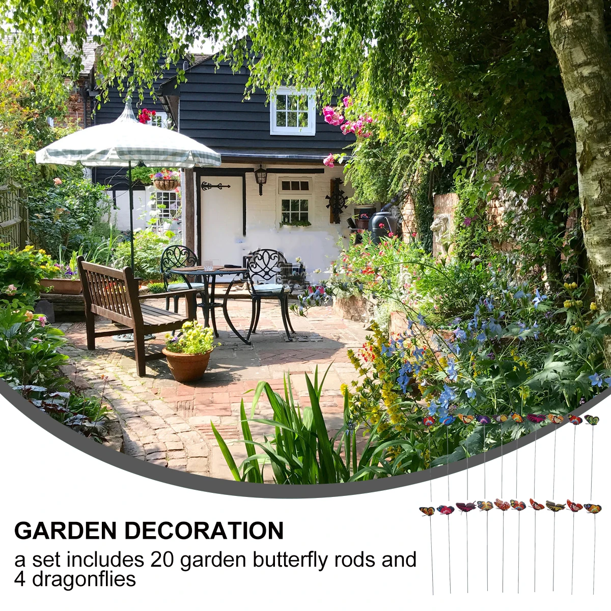 Set of 20 Garden Rods and 4 Dragonflies PVC Waterproof 3D Gardening Decor with Vibrating Wings for Home Garden Flowerpot
Set of 20 Garden Rods and 4 Dragonflies PVC Waterproof 3D Gardening Decor with Vibrating Wings for Home Garden Flowerpot