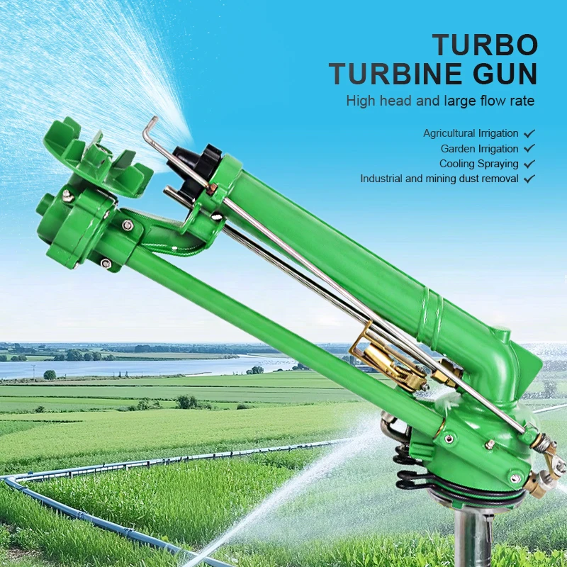 Metal Rocker Sprinkler Agricultural Turbine Sprinkler Garden Irrigation Equipment Long Distance Water Cannon Rain Gun Sprinkler
Metal Rocker Sprinkler Agricultural Turbine Sprinkler Garden Irrigation Equipment Long Distance Water Cannon Rain Gun Sprinkler