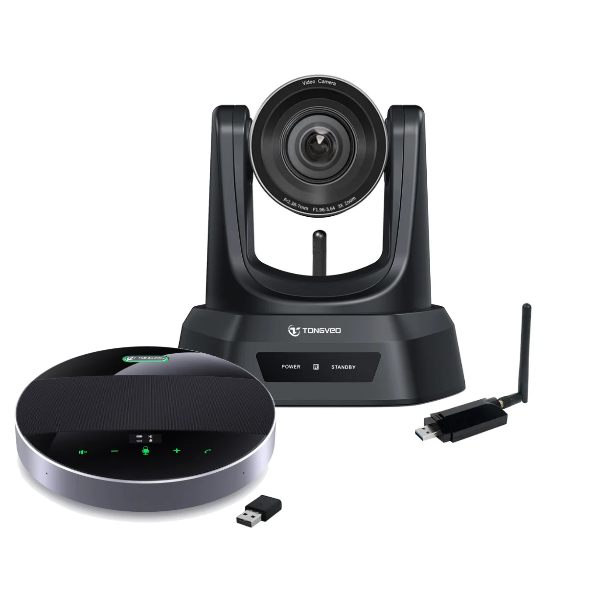 Wireless Conference Group 3X Optical Zoom Conference Camera and BT Speakerphone Microphone
Wireless Conference Group 3X Optical Zoom Conference Camera and BT Speakerphone Microphone