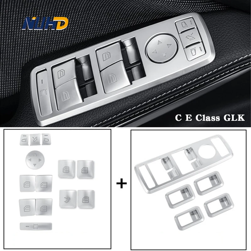 Aluminum Car Windows Control Panel Button Decoration Stickers Trim Cover For Mercedes-Benz C E Class GLK Interior Accessories
Aluminum Car Windows Control Panel Button Decoration Stickers Trim Cover For Mercedes-Benz C E Class GLK Interior Accessories