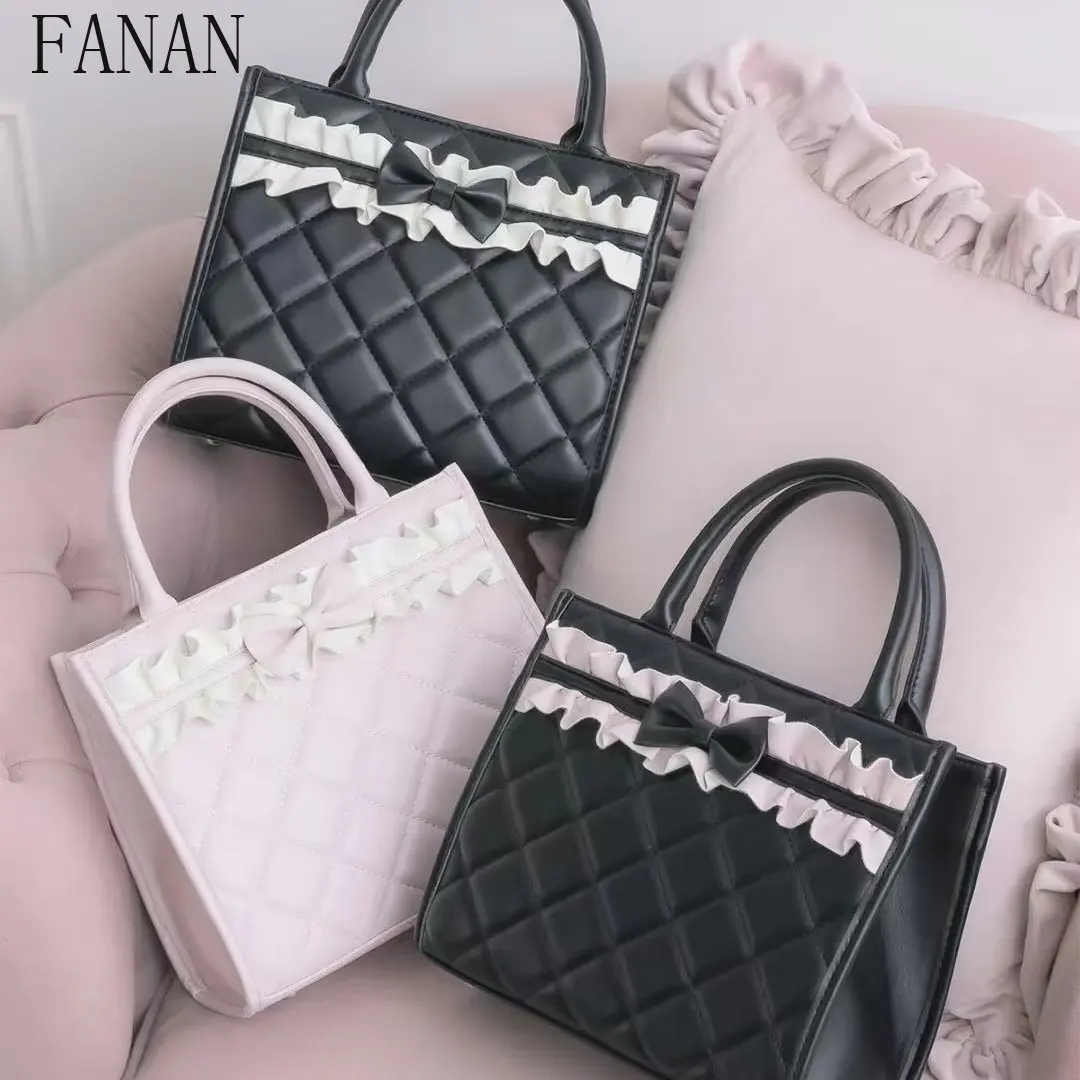 Japanese Style Bow Quilted Tote Bag Women's Handbags Fashion Large Capacity Handbag Shoulder Bags for Girls Casual Handbags
Japanese Style Bow Quilted Tote Bag Women's Handbags Fashion Large Capacity Handbag Shoulder Bags for Girls Casual Handbags