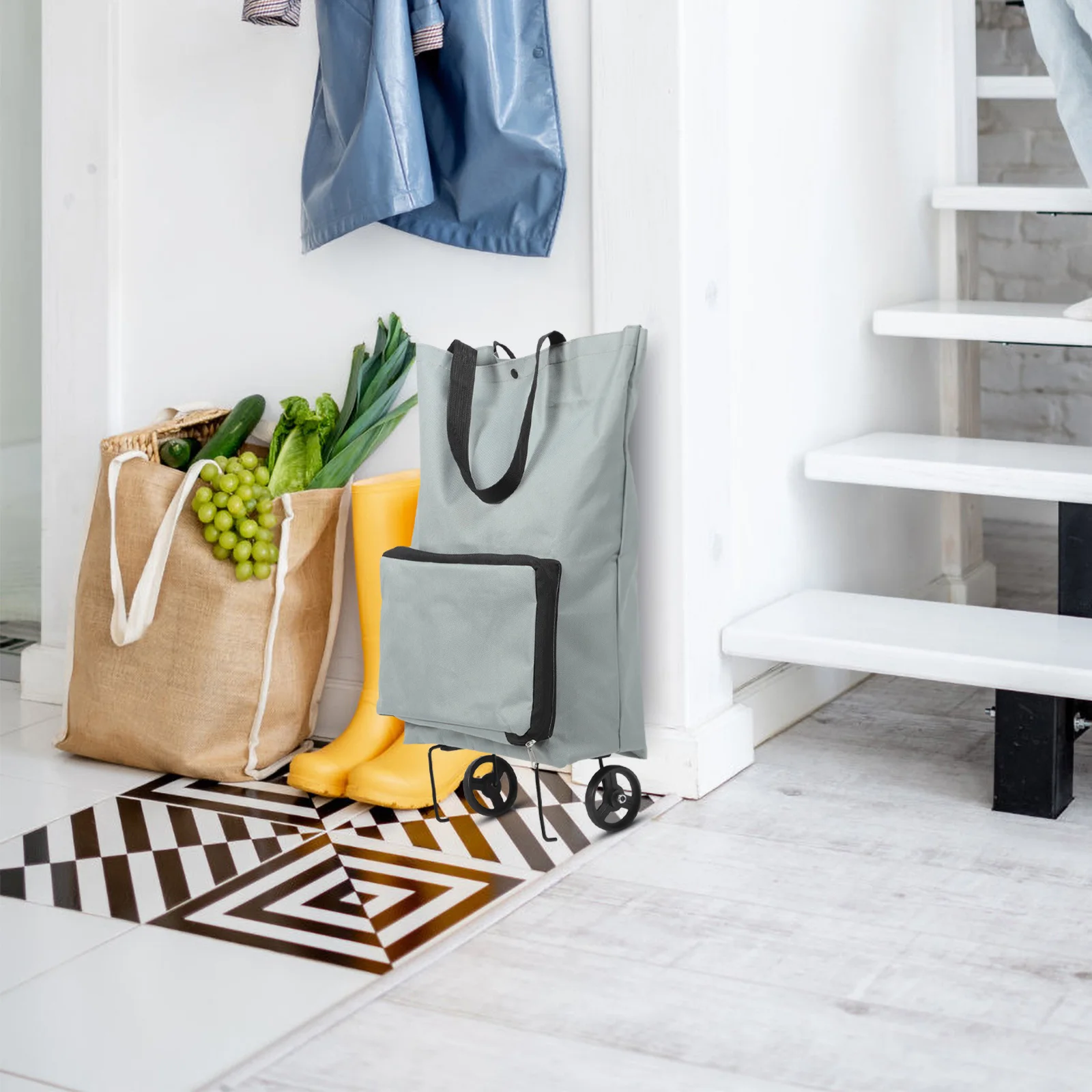 Trolley Bag Foldable Shopping Cart with Wheels Lightweight Easy Carry Save Space for Daily Use Travel Crate with Wheels
Trolley Bag Foldable Shopping Cart with Wheels Lightweight Easy Carry Save Space for Daily Use Travel Crate with Wheels