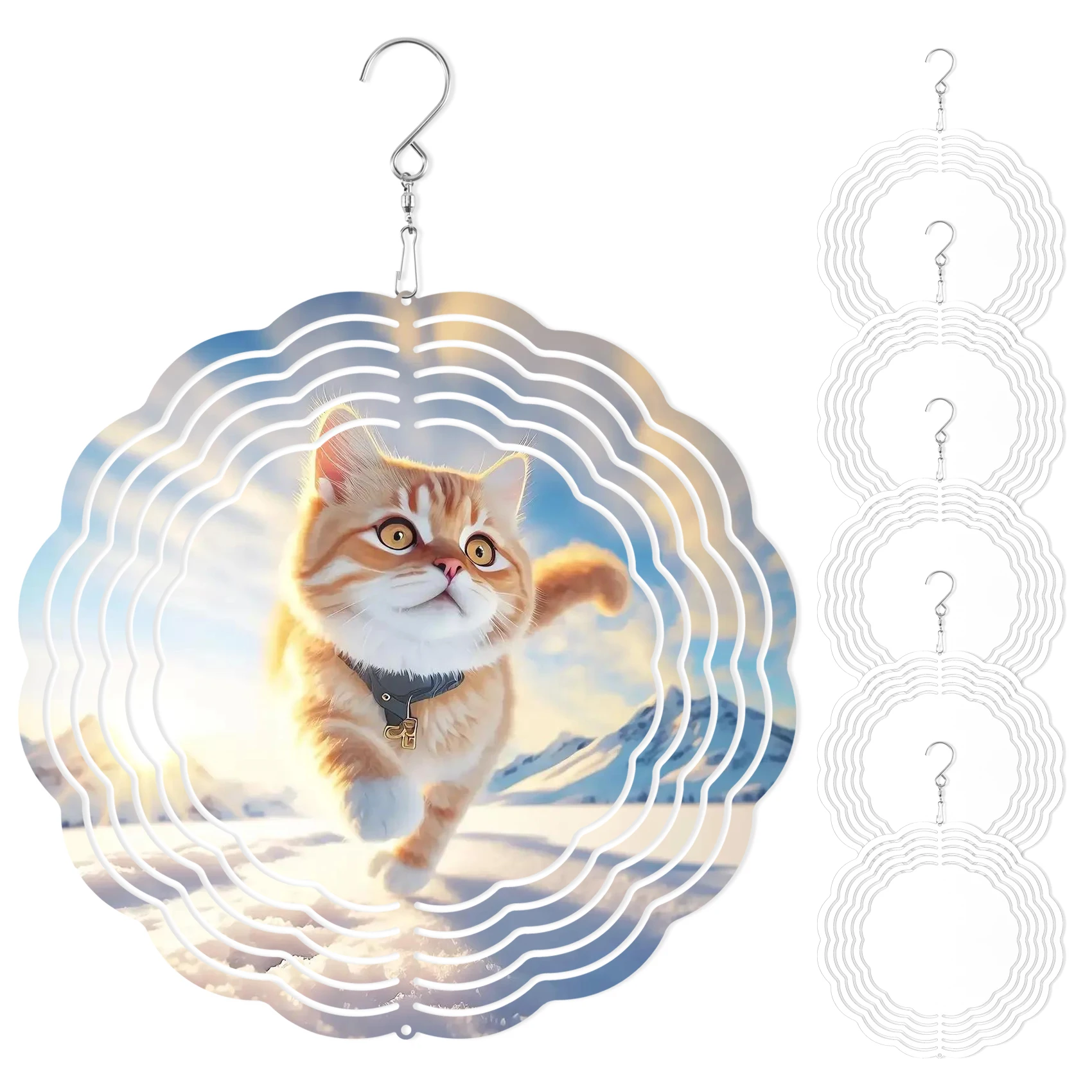 6Pack 8 Inch Sublimation Wind Spinner Blanks 3D Wind Spinners Hanging Wind Spinners for Indoor Outdoor Garden Decoration
6Pack 8 Inch Sublimation Wind Spinner Blanks 3D Wind Spinners Hanging Wind Spinners for Indoor Outdoor Garden Decoration