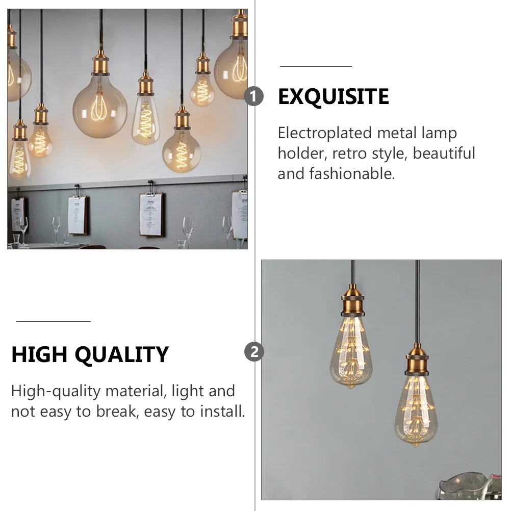 2 Pcs E27 Socket Chuck Vintage Lamp Holder Base for Chandelier Light Bulbs Holder Pendant Lamp DIY Decorative Edison Adapter
2 Pcs E27 Socket Chuck Vintage Lamp Holder Base for Chandelier Light Bulbs Holder Pendant Lamp DIY Decorative Edison Adapter