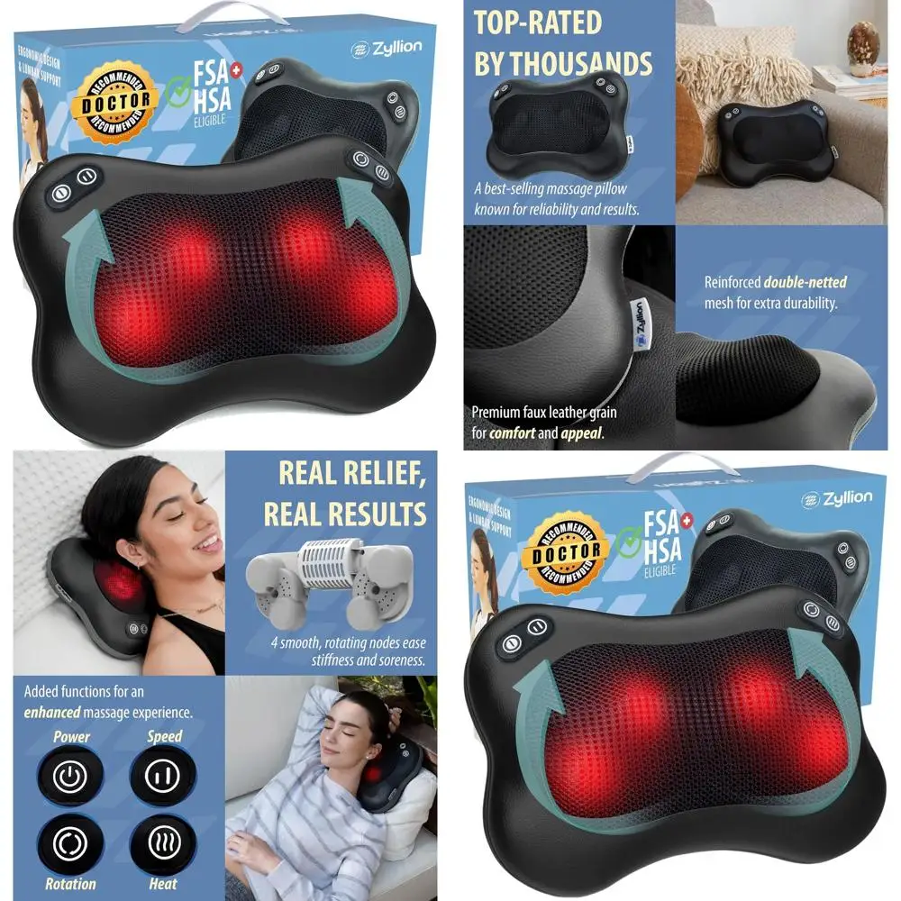 3D электрическая массажная подушка для разминания при облегчении боли в спине и шее с подогревом и 2 скоростями
3D электрическая массажная подушка для разминания при облегчении боли в спине и шее с подогревом и 2 скоростями