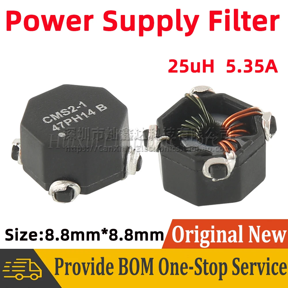 2pcs CMS2-1-R CMS2-1 Common Mode Choke Inductor Inductance 25uH 5.35A EMI Filter Coil Magnetic Ring Switching Power Supply
2pcs CMS2-1-R CMS2-1 Common Mode Choke Inductor Inductance 25uH 5.35A EMI Filter Coil Magnetic Ring Switching Power Supply