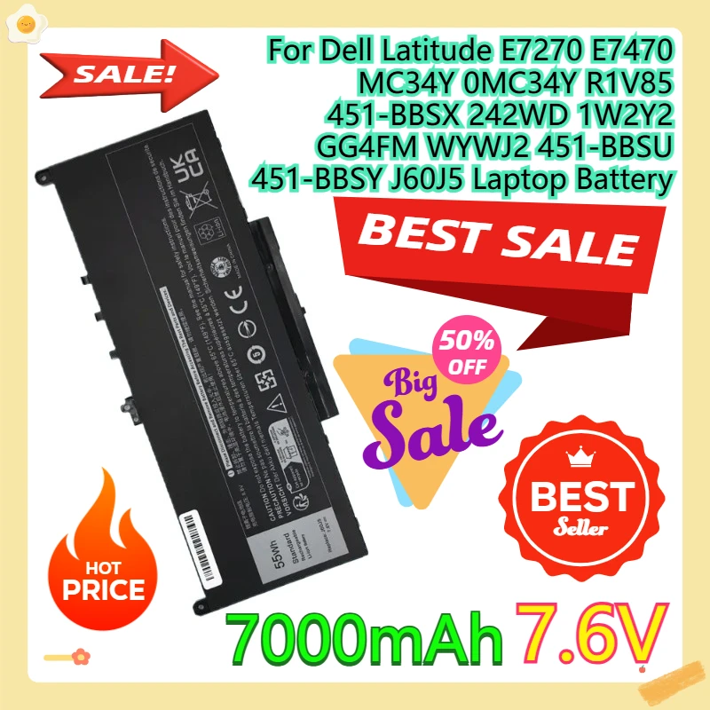 Аккумулятор для ноутбука Dell Latitude E7270 E7470 MC34Y 0MC34Y R1V85 451-BBSX 242WD 1W2Y2 GG4FM WYWJ2 451-BBSU 451-BBSY J60J5
Аккумулятор для ноутбука Dell Latitude E7270 E7470 MC34Y 0MC34Y R1V85 451-BBSX 242WD 1W2Y2 GG4FM WYWJ2 451-BBSU 451-BBSY J60J5