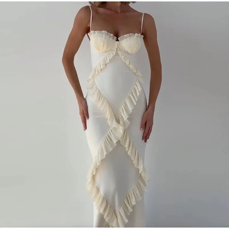 Chic Women Strap Off Shoulder Long Dress Lady Sexy High Split Night Club Party Dress 2024 Elegant Lace Stitch Bodycon Gala Gowns
Chic Women Strap Off Shoulder Long Dress Lady Sexy High Split Night Club Party Dress 2024 Elegant Lace Stitch Bodycon Gala Gowns