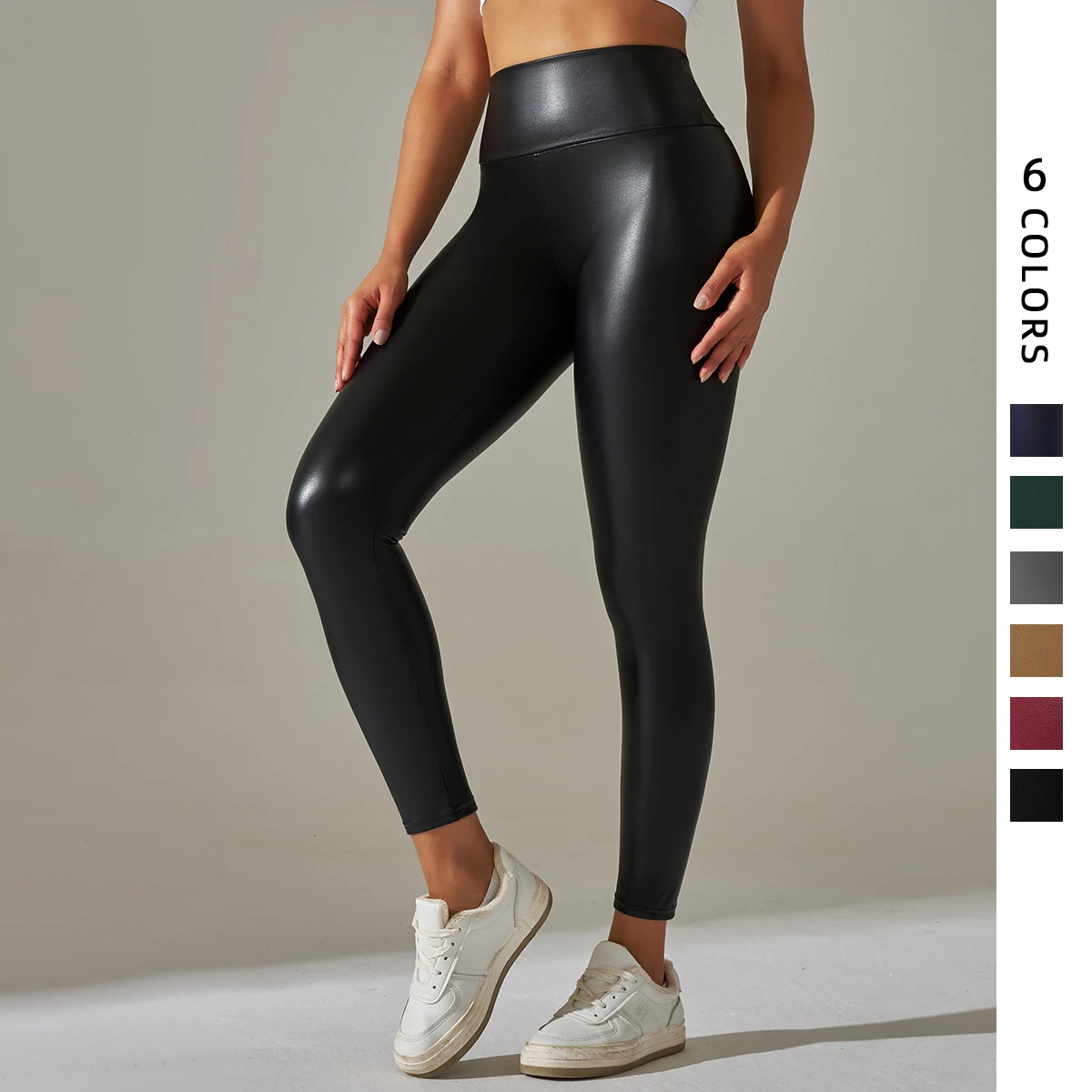High Waist Sports Leggings Women Super Stretch PU Fabric Yoga Pants Slim Fit Breathable Workout Running Tights Female Sportswear
High Waist Sports Leggings Women Super Stretch PU Fabric Yoga Pants Slim Fit Breathable Workout Running Tights Female Sportswear