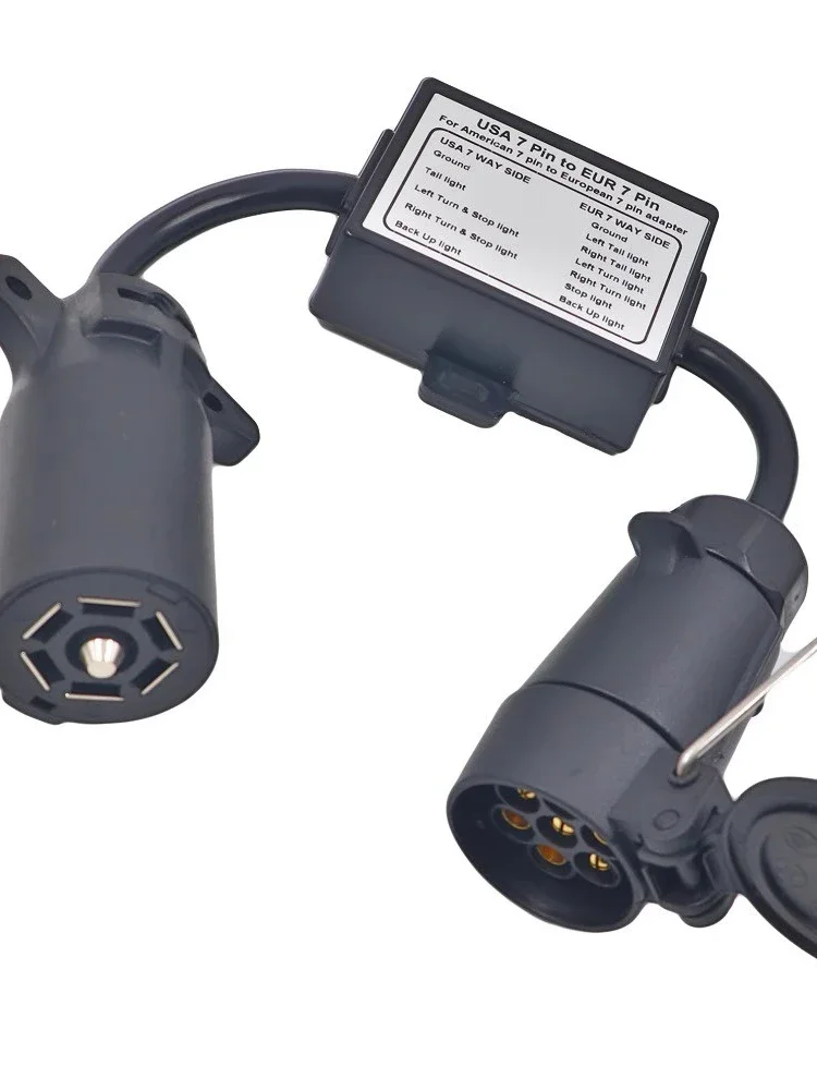 American trailer connector 7-pin to European 7-pin separation brake light line, car tail light line separation
American trailer connector 7-pin to European 7-pin separation brake light line, car tail light line separation