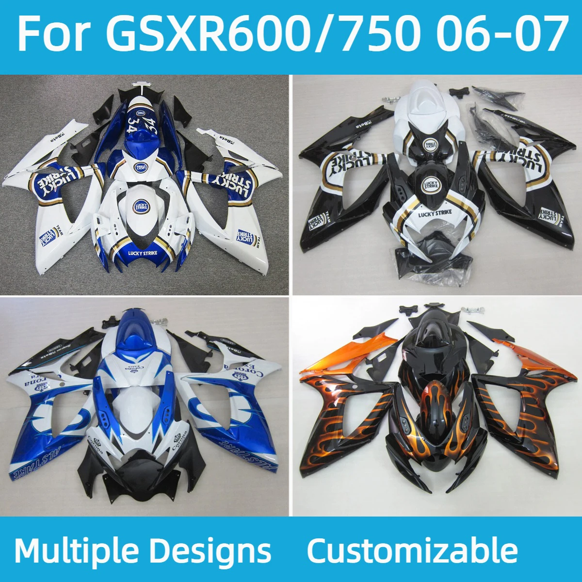 GSXR 600 750 2006 2007 Rebuild Motorcycle Fairings for GSXR600 GSXR750 06 07 Fairing Kit ABS Injection Bodywork Set
GSXR 600 750 2006 2007 Rebuild Motorcycle Fairings for GSXR600 GSXR750 06 07 Fairing Kit ABS Injection Bodywork Set
