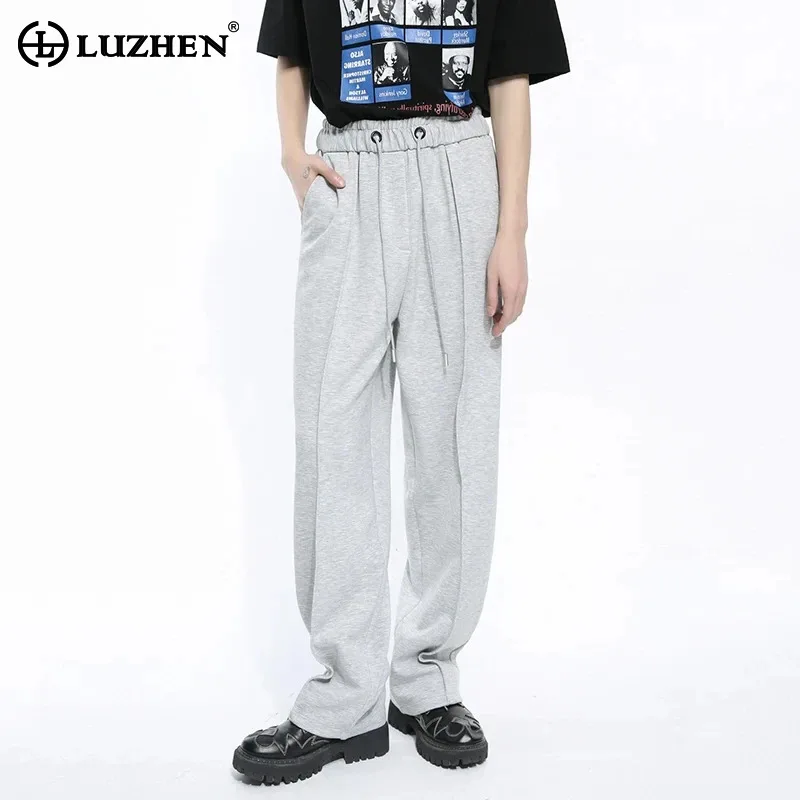 LUZHEN Drawstring Decorate Pleated Splicing Design Plain Pants Fashion Street Korean Men Straight Trousers Free Shipping LZ3806
LUZHEN Drawstring Decorate Pleated Splicing Design Plain Pants Fashion Street Korean Men Straight Trousers Free Shipping LZ3806