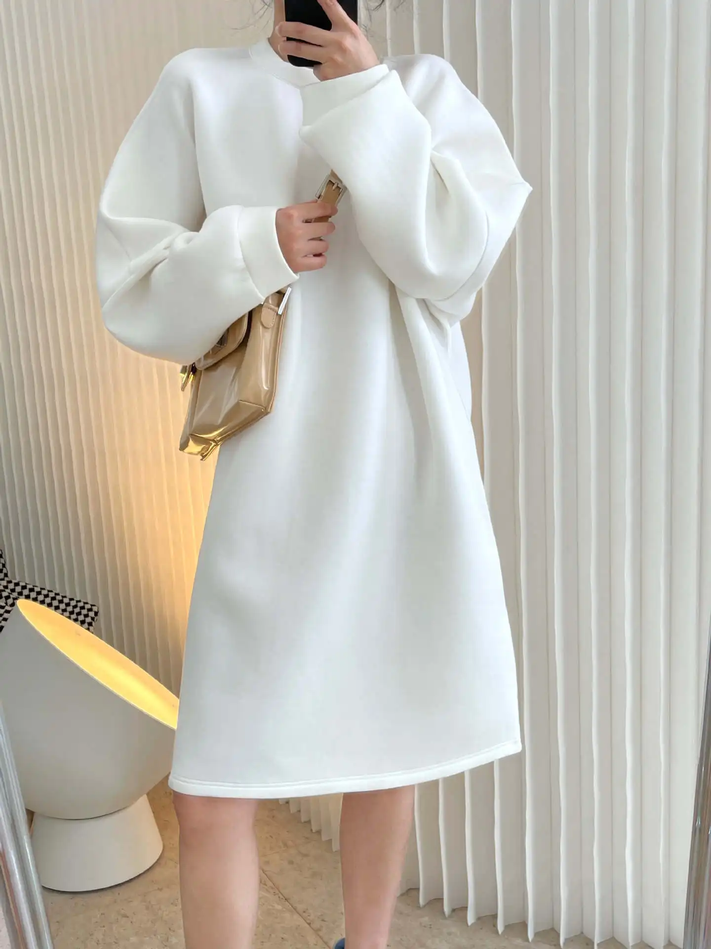 Clothing Dresses for Women Streetwear Crew Neck Oversized Streetwear Long Sleeve Dress Solid Lounge Wear Mid-length Dress
Clothing Dresses for Women Streetwear Crew Neck Oversized Streetwear Long Sleeve Dress Solid Lounge Wear Mid-length Dress
