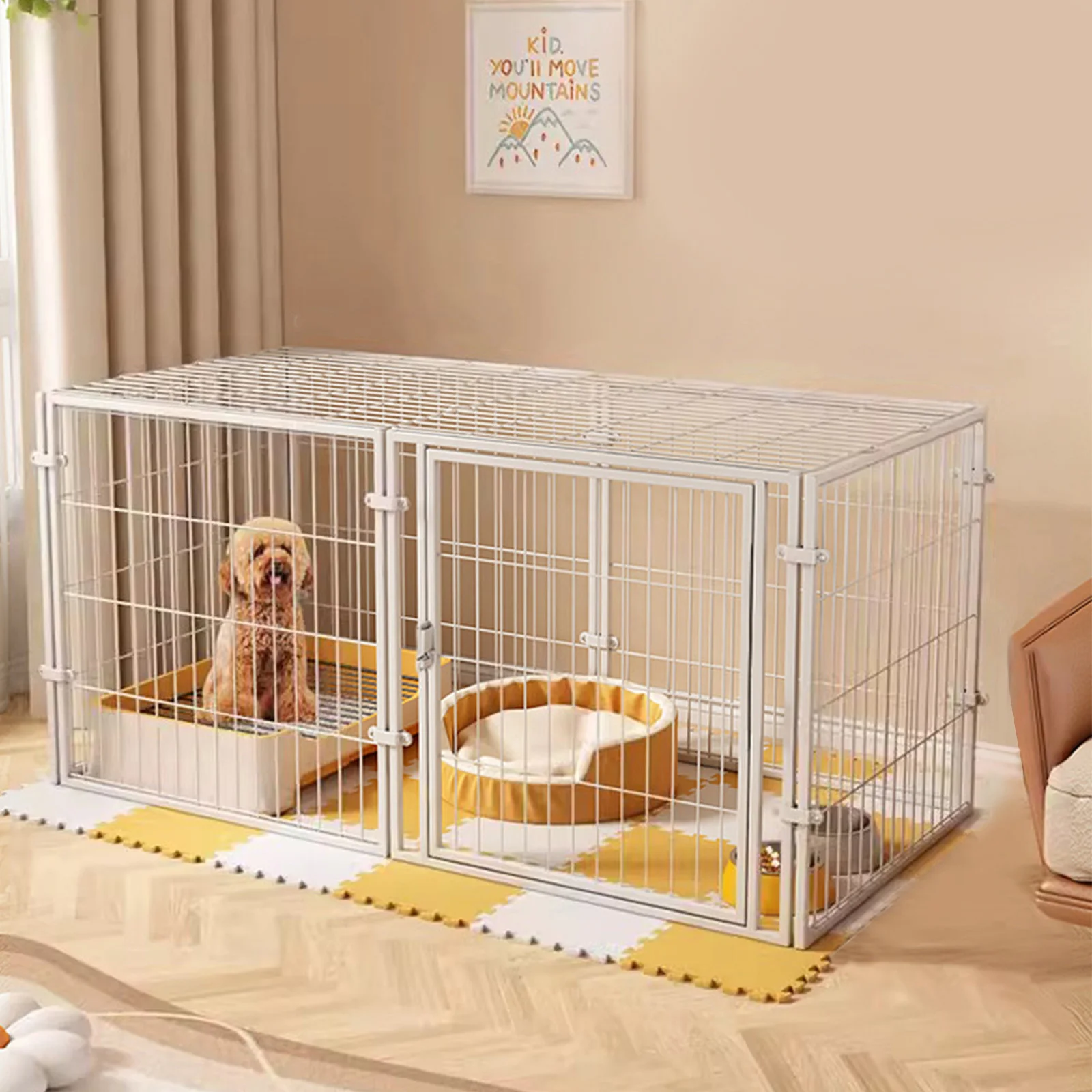 48 Inch Kennel Cage Easy Assemble Heavy Duty Wire Dog Crates with Door Dogs Cage Kennel Stackable for Puppy/Small Dog/Rabbit/Pig
48 Inch Kennel Cage Easy Assemble Heavy Duty Wire Dog Crates with Door Dogs Cage Kennel Stackable for Puppy/Small Dog/Rabbit/Pig