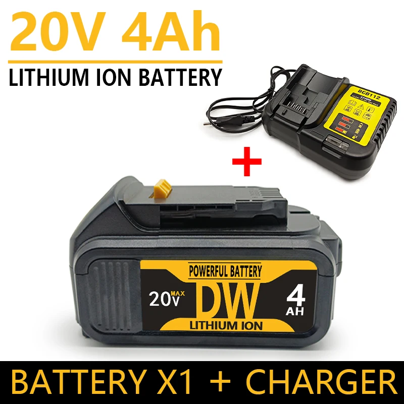 Original for Dewalt 4000mAh Rechargeable Battery DCB200 Power Tool for Dewalt 20V Lithium Battery With Charger DCB120 DCB182 DC
Original for Dewalt 4000mAh Rechargeable Battery DCB200 Power Tool for Dewalt 20V Lithium Battery With Charger DCB120 DCB182 DC