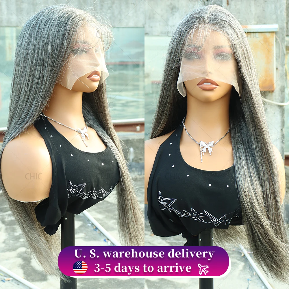 36 Inch 13x6 HD Silver Grey Salt & Pepper Colored Straight Lace Front Human Hair Wigs Brazilian 13x4 Lace Frontal Wig 250Density
36 Inch 13x6 HD Silver Grey Salt & Pepper Colored Straight Lace Front Human Hair Wigs Brazilian 13x4 Lace Frontal Wig 250Density