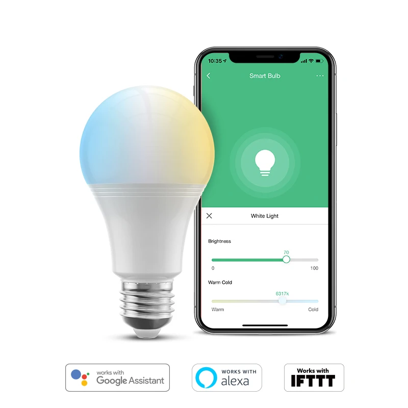 1/2/3/4-Pack BroadLink CCT E27 Wi-Fi Smart Cool White Warm White Bulb, works with Google Home & Alexa, IFTTT
1/2/3/4-Pack BroadLink CCT E27 Wi-Fi Smart Cool White Warm White Bulb, works with Google Home & Alexa, IFTTT