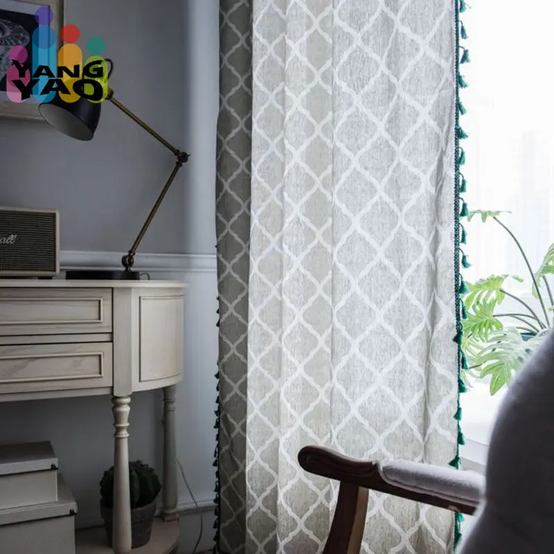 Bohemian Cotton Linen Geometric Print Window Curtain Panel Green Tassels Rod Pocket Room Darkening for Bedroom Home Decor TJ6813
Bohemian Cotton Linen Geometric Print Window Curtain Panel Green Tassels Rod Pocket Room Darkening for Bedroom Home Decor TJ6813