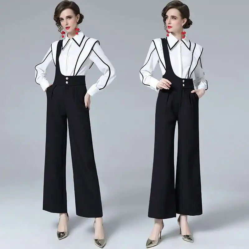 New 8670 Two-Piece Lantern SVE irt Women's Faion Set Spring Ele Workwear Student orm School orm
New 8670 Two-Piece Lantern SVE irt Women's Faion Set Spring Ele Workwear Student orm School orm