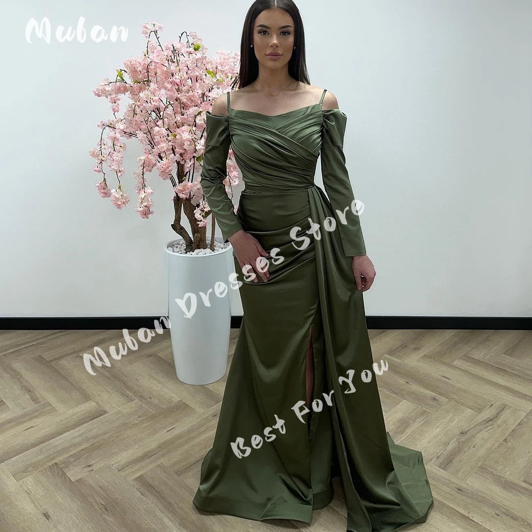 Off Shoulder Long Sleeves Prom Dresses Pleated Mermaid Elegant Evening Dresses 2024 Formal Wedding Party Gown Vestidos
Off Shoulder Long Sleeves Prom Dresses Pleated Mermaid Elegant Evening Dresses 2024 Formal Wedding Party Gown Vestidos