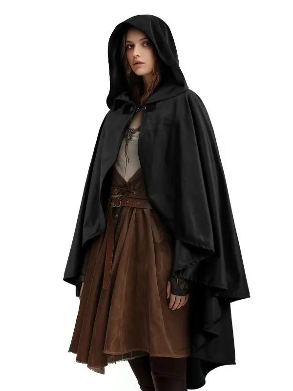 Halloween Renaissance Role-playing Cape Long Front Short Back Sharp Cap Wizard Cape Polyester Material for Young Women
Halloween Renaissance Role-playing Cape Long Front Short Back Sharp Cap Wizard Cape Polyester Material for Young Women