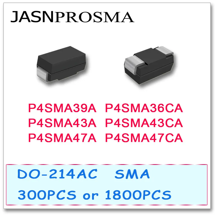 JASNPROSMA 300 шт. 1800 шт. P4SMA39 P4SMA39A P4SMA36CA P4SMA43 P4SMA43A P4SMA43CA P4SMA47 P4SMA47A P4SMA47CA Диод P4SMA SMA
JASNPROSMA 300 шт. 1800 шт. P4SMA39 P4SMA39A P4SMA36CA P4SMA43 P4SMA43A P4SMA43CA P4SMA47 P4SMA47A P4SMA47CA Диод P4SMA SMA