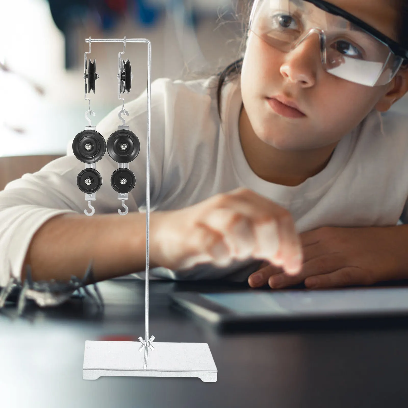 2Sets Pulley Block Physics Experiment Set Metal Single Double Pulley System Bracket for School Science Demonstrations
2Sets Pulley Block Physics Experiment Set Metal Single Double Pulley System Bracket for School Science Demonstrations