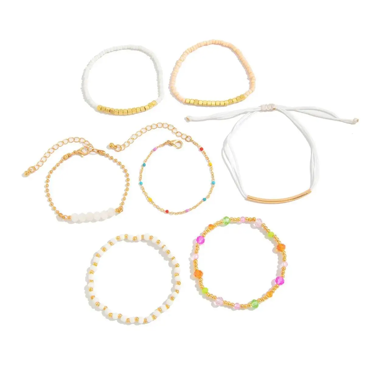 7Pcs/Set Y2K Bohemian Crystal Chain Bracelets Colorful Minimalist Elastic Bangles for Women Daily Party Couple Jewelry
7Pcs/Set Y2K Bohemian Crystal Chain Bracelets Colorful Minimalist Elastic Bangles for Women Daily Party Couple Jewelry