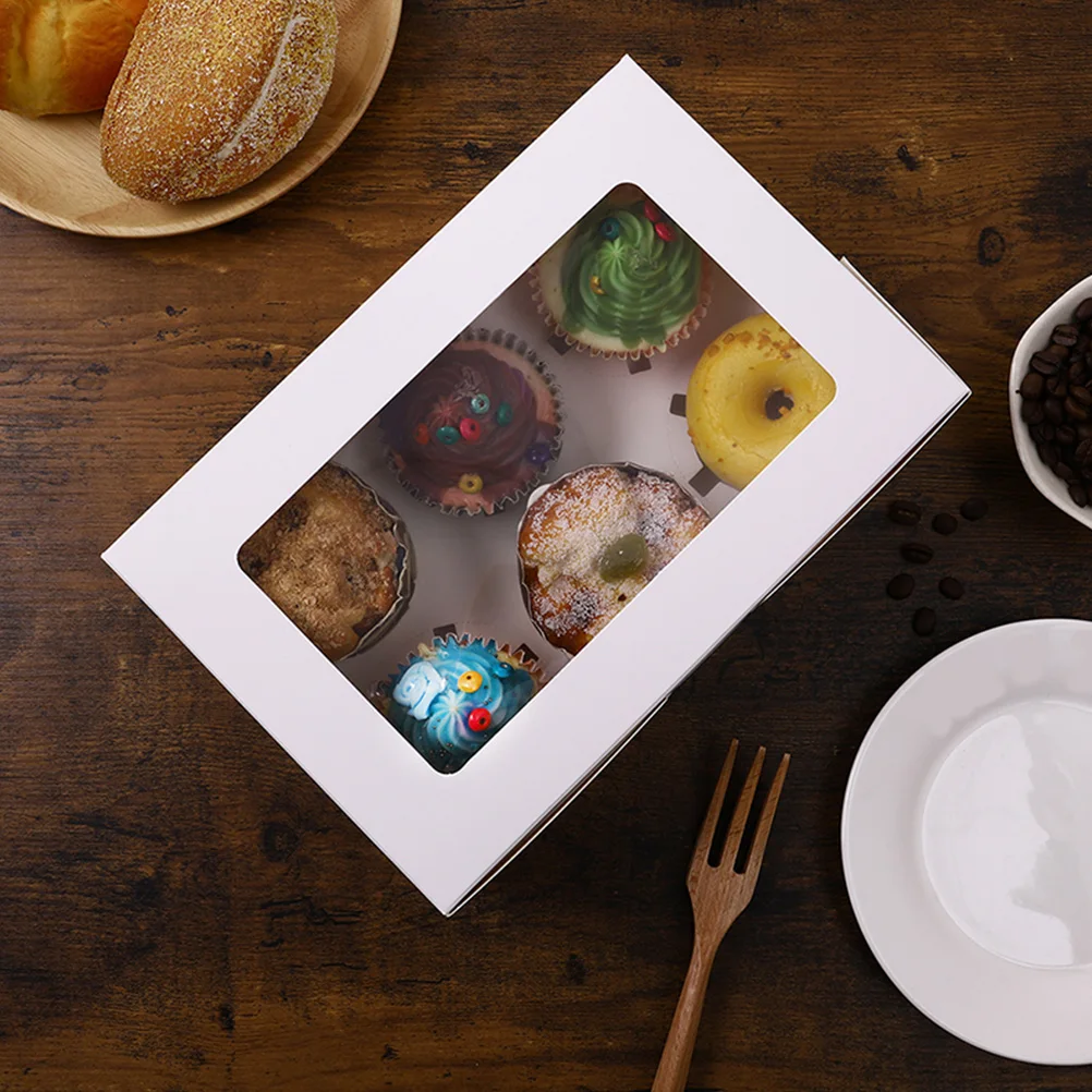 6pcs White Cupcake Boxes Cake Packaging Muffin Containers Bakery Holders Dessert Storage Boxes Pastries
6pcs White Cupcake Boxes Cake Packaging Muffin Containers Bakery Holders Dessert Storage Boxes Pastries