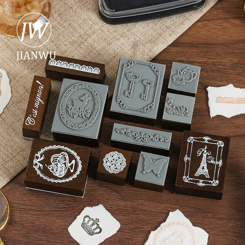 JIANWU Good Time Series Vintage Lace Flower Butterfly Landscape Material Collage Wooden Stamp Creative DIY Journal Stationery
JIANWU Good Time Series Vintage Lace Flower Butterfly Landscape Material Collage Wooden Stamp Creative DIY Journal Stationery