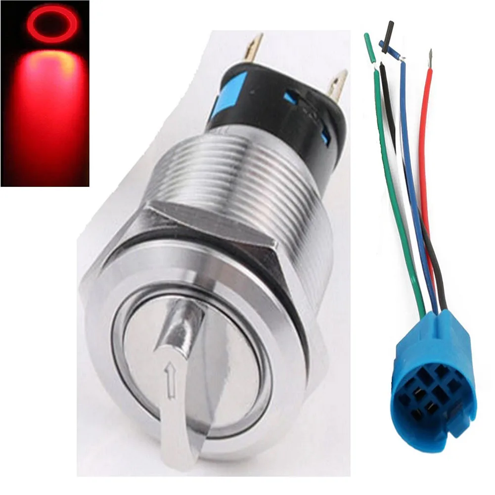 Stainless Steel 304 19mm Selector Rotary Switch Latching 3Positions 2NO2NC IP66/IP69K 110 220V with LED Light Visibility
Stainless Steel 304 19mm Selector Rotary Switch Latching 3Positions 2NO2NC IP66/IP69K 110 220V with LED Light Visibility