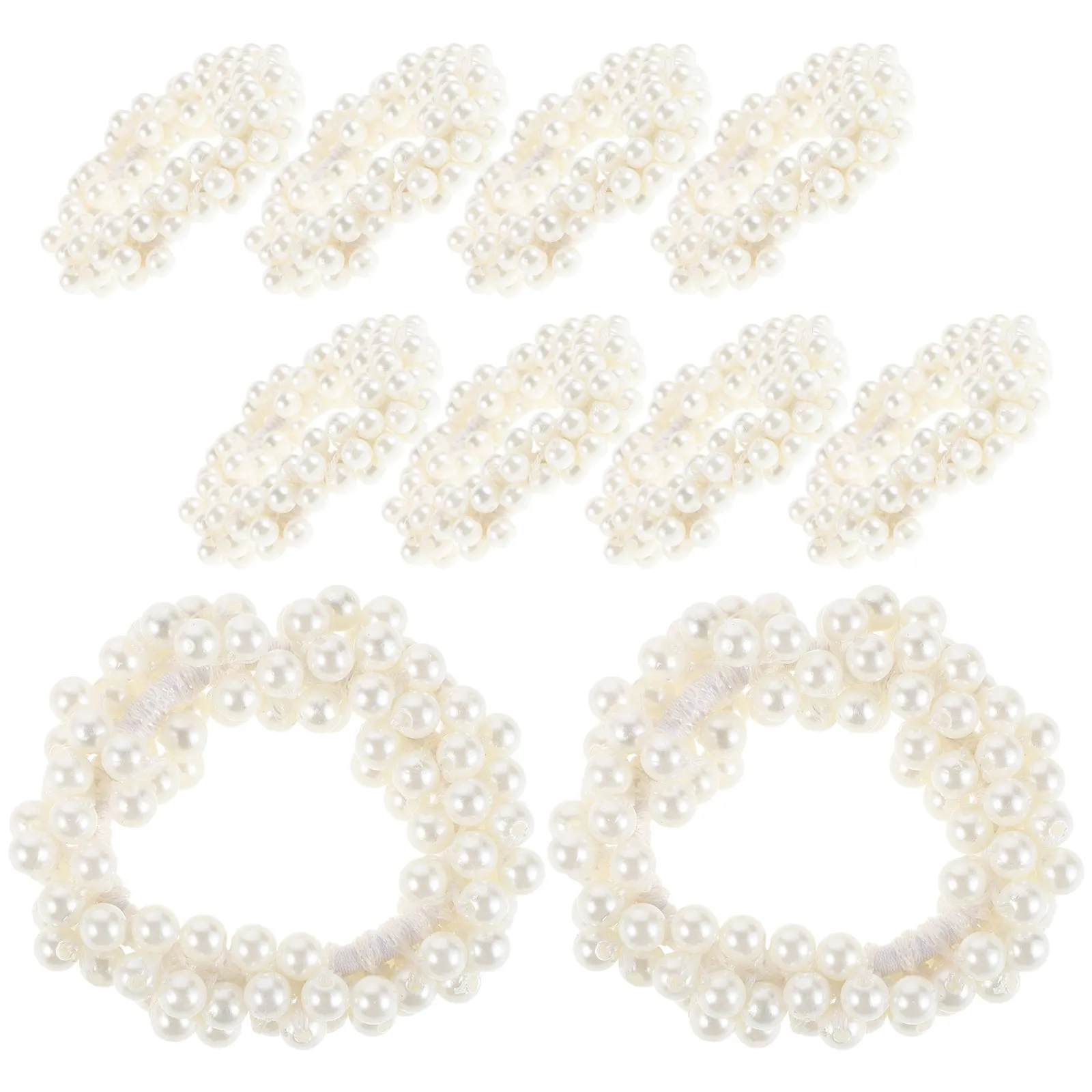 Набор из 10 нежных жемчужных резинок для волос - Минималистичные резинки с подвесками для женщин и девушек - Элегантные скранчи для повседневного использования, выпускного вечера, винтажного стиля
Набор из 10 нежных жемчужных резинок для волос - Минималистичные резинки с подвесками для женщин и девушек - Элегантные скранчи для повседневного использования, выпускного вечера, винтажного стиля