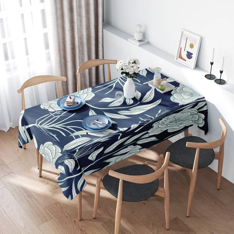 Modern Blue White Floral Tablecloth Decorative Polyester Dining Room Runner with Matching Placemats Set for 4 People – Perfect G
Modern Blue White Floral Tablecloth Decorative Polyester Dining Room Runner with Matching Placemats Set for 4 People – Perfect G