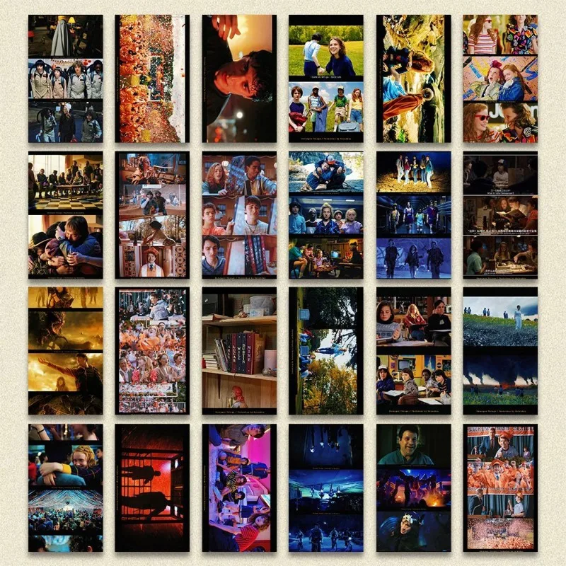 72 коллекционных карточки «Стрэнджингс»: групповые портреты, атмосферная атмосфера, карточки с персонажами, креативный дизайн, декоративные предметы
72 коллекционных карточки «Стрэнджингс»: групповые портреты, атмосферная атмосфера, карточки с персонажами, креативный дизайн, декоративные предметы