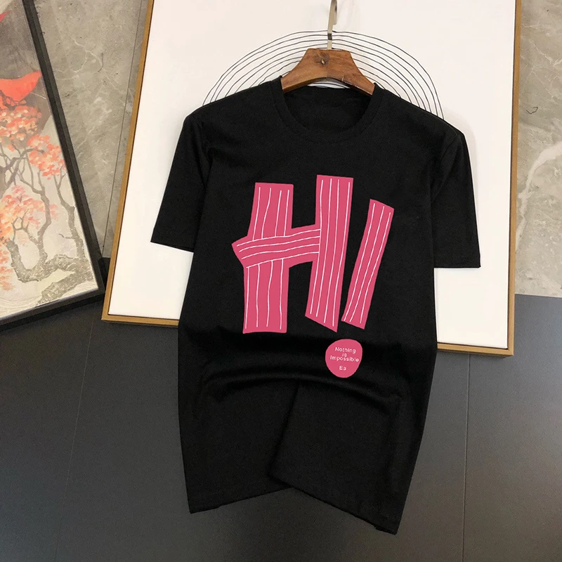 Fashion T-shirt for Men Y2K Tops Luxury Brand Letter Hi Printing T-shirt Short Sleeve Tee Women Fashion Round Neck Tops
Fashion T-shirt for Men Y2K Tops Luxury Brand Letter Hi Printing T-shirt Short Sleeve Tee Women Fashion Round Neck Tops