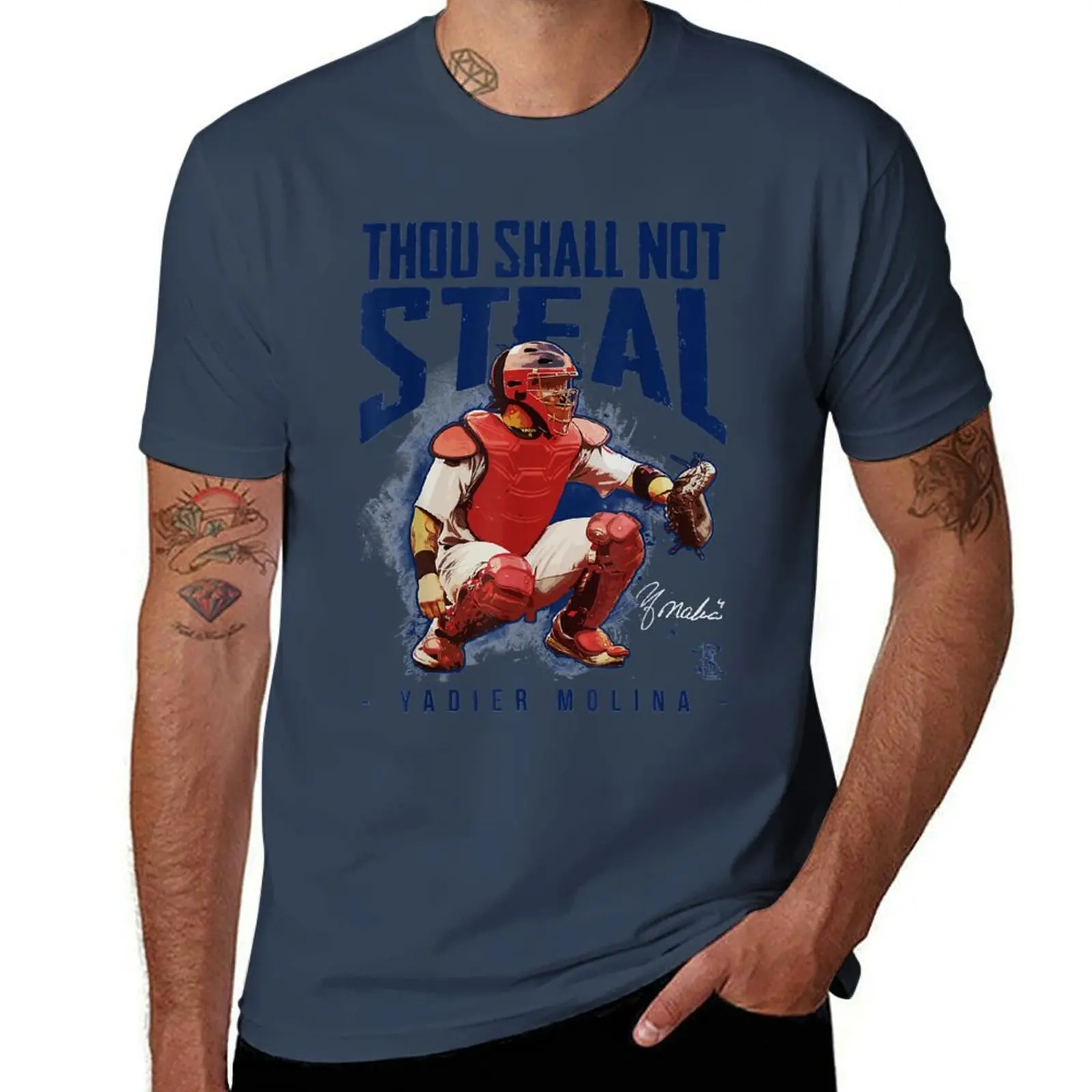 Yadier Molina Thou Shall Not Steal - Apparel T-Shirt High Elasticity Sports Tee Shirt
Yadier Molina Thou Shall Not Steal - Apparel T-Shirt High Elasticity Sports Tee Shirt