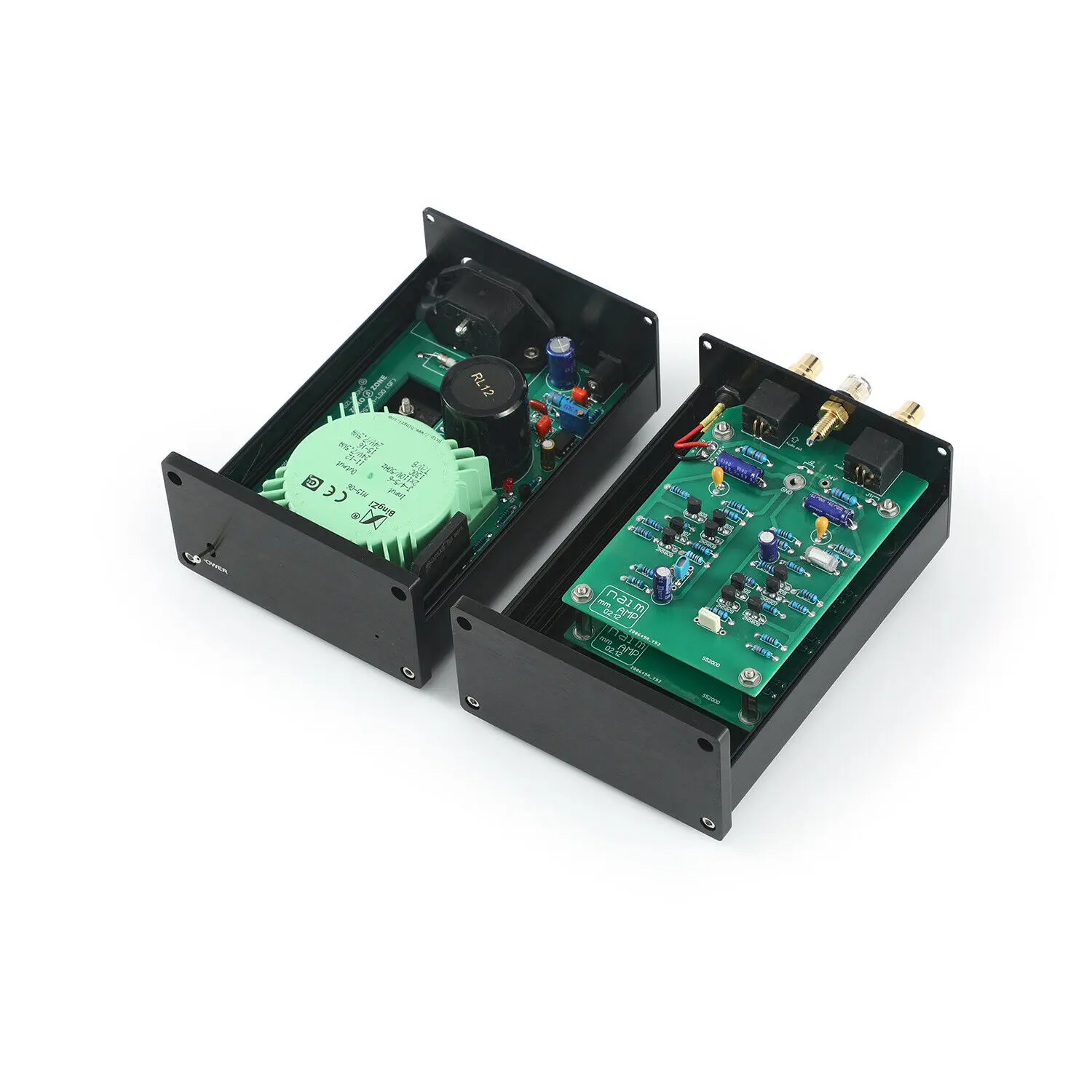 Раздельный транзистор MM Phono усилитель на линии карты NA522 + линейный источник питания
Раздельный транзистор MM Phono усилитель на линии карты NA522 + линейный источник питания