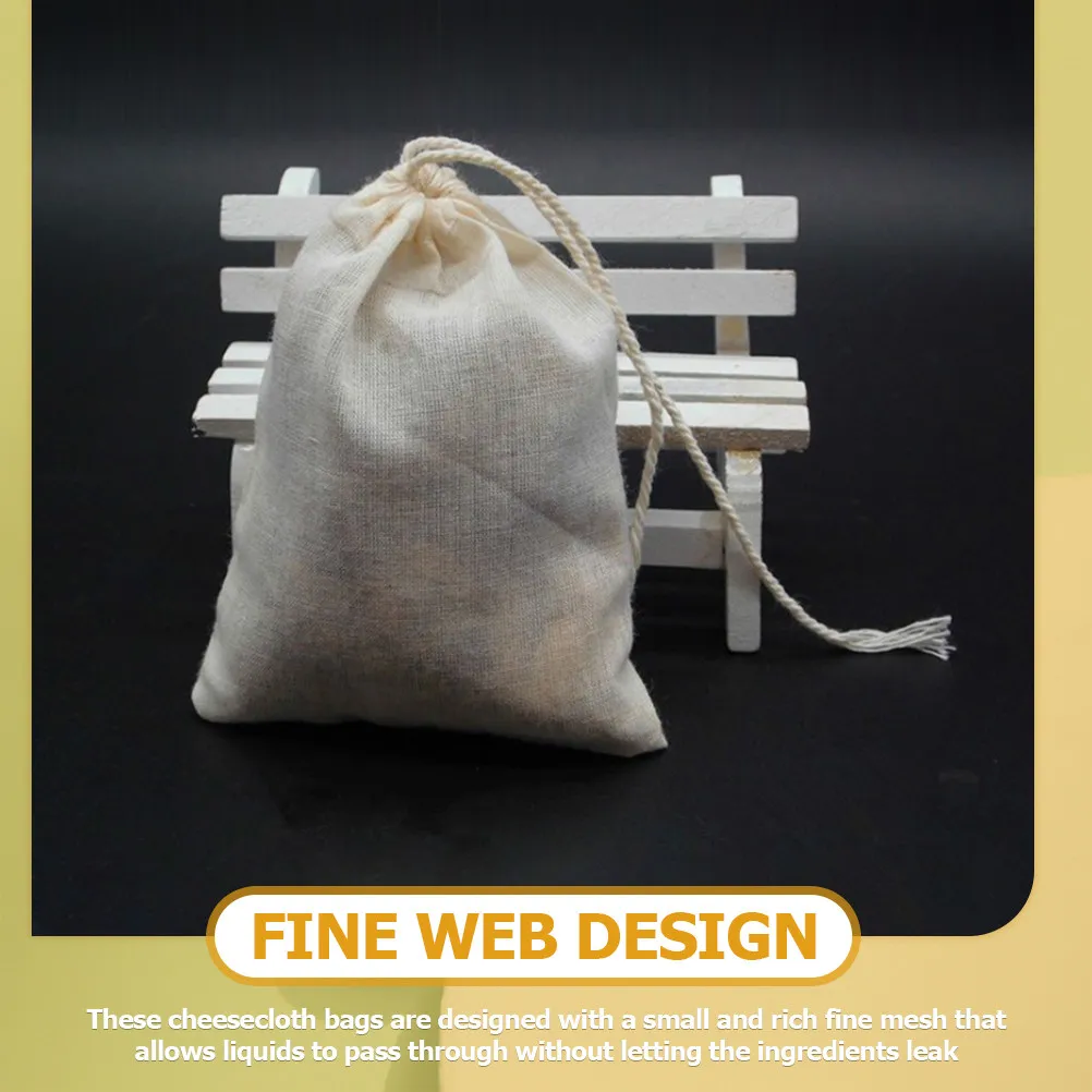 50Pcs Gauze Filter Bags with Drawstring Reusable Cotton Pouches for Cooking Tea Infusion Soup Spices Dried Food Storage
50Pcs Gauze Filter Bags with Drawstring Reusable Cotton Pouches for Cooking Tea Infusion Soup Spices Dried Food Storage