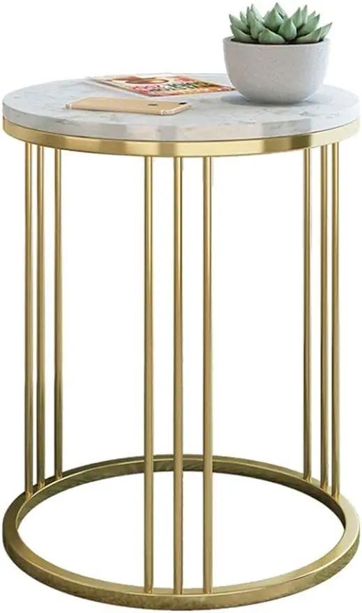 Marble Nordic Sofa Table, Metal Frame, Living Room Storage Table, Bedroom Bedside Table - Gold (Size : L-60cm)
Marble Nordic Sofa Table, Metal Frame, Living Room Storage Table, Bedroom Bedside Table - Gold (Size : L-60cm)