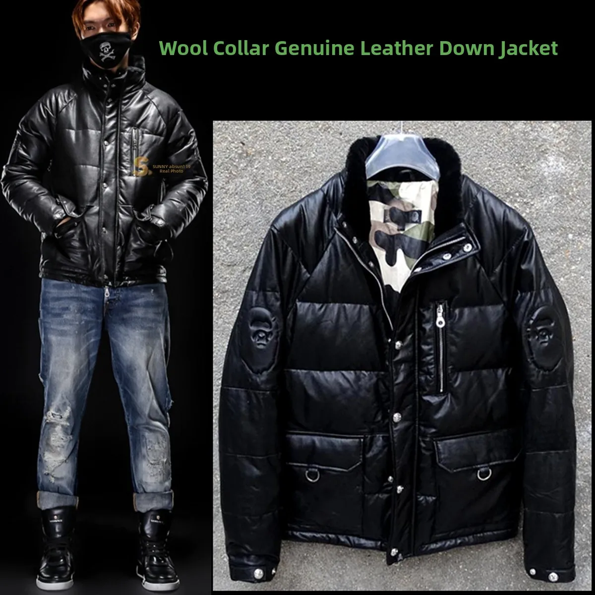 Street Sle Genuine eepskin Leather down Jaet Men's Faion Urban Busin Casual ort Coat Zipper Closure Winter Coat
Street Sle Genuine eepskin Leather down Jaet Men's Faion Urban Busin Casual ort Coat Zipper Closure Winter Coat