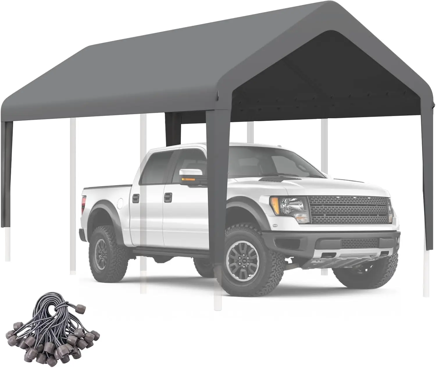 Carport Canopy 10'x20' Heavy Duty Replacement Cover, Garage Shelter Cover 800D Oxford Waterproof & UV Protected Tarp with Bal
Carport Canopy 10'x20' Heavy Duty Replacement Cover, Garage Shelter Cover 800D Oxford Waterproof & UV Protected Tarp with Bal